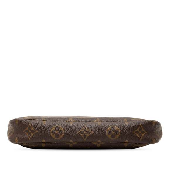 LOUIS VUITTON Authentic Brown Monogram Leather Pochette Shoulder Bag - Picture 3 of 7